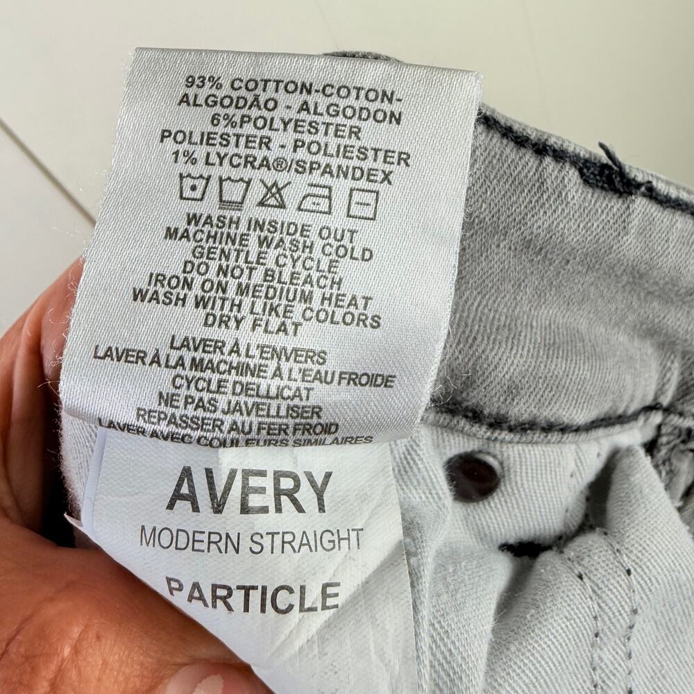 DL1961 Avery mens Modern Straight Jeans gray jeans size 36 Fading whiskering. - Picture 8 of 9